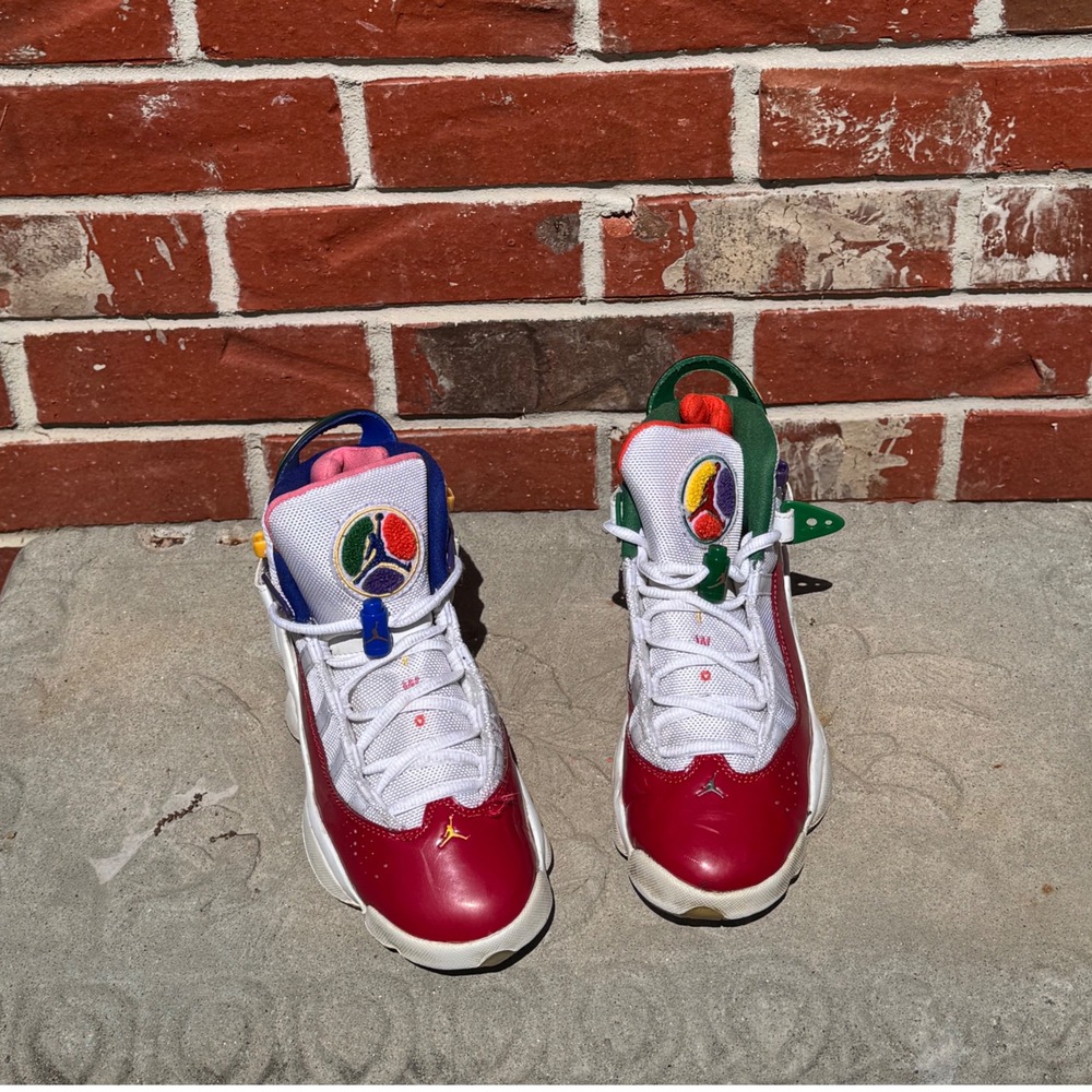 Jordan 6 Rings Multi Color Basketball Shoes‎ Sneakers CW7004-100 Size 5.5Y